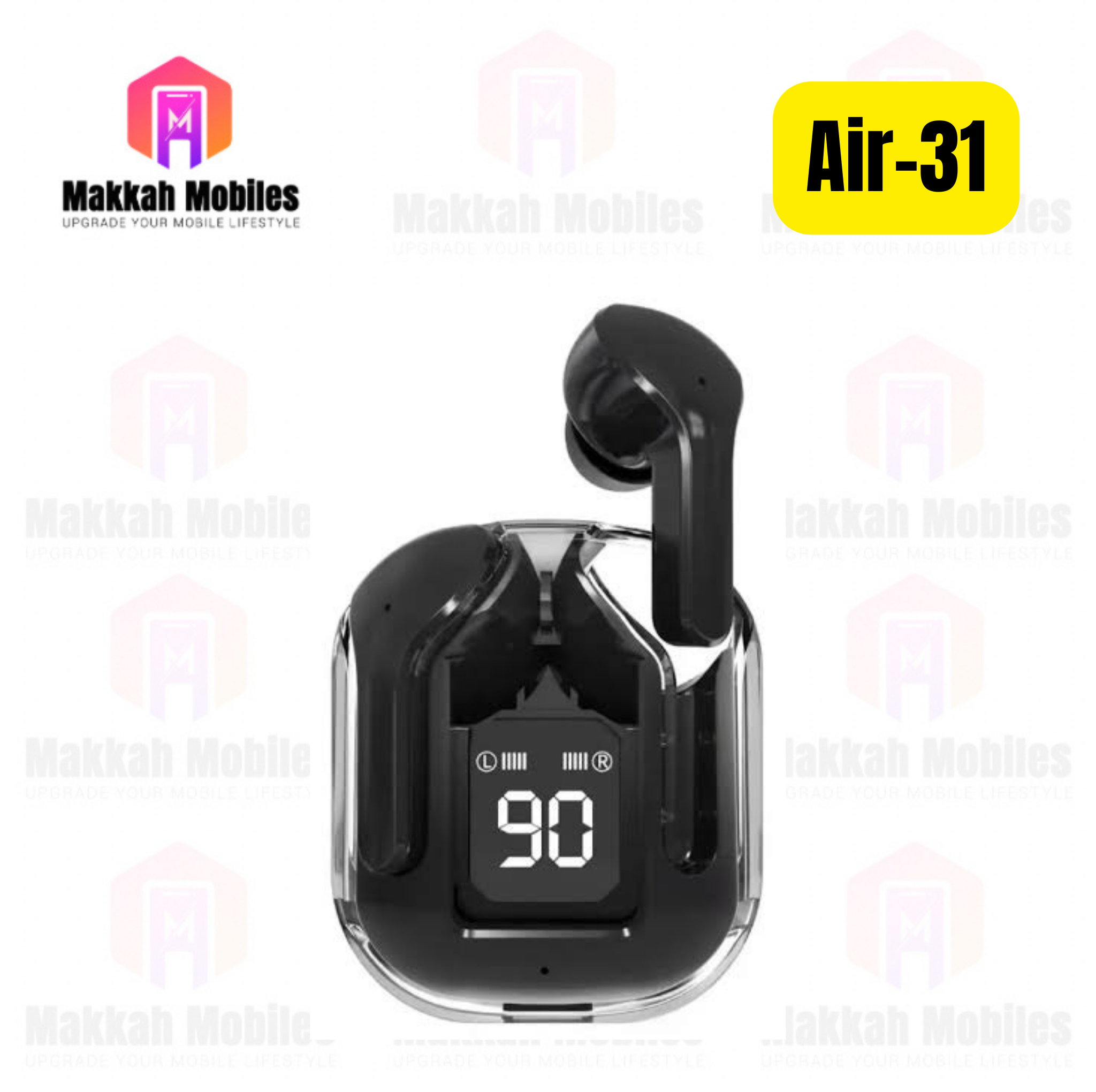 Air-31 Bluetooth Earbuds Crystal Case With Cover