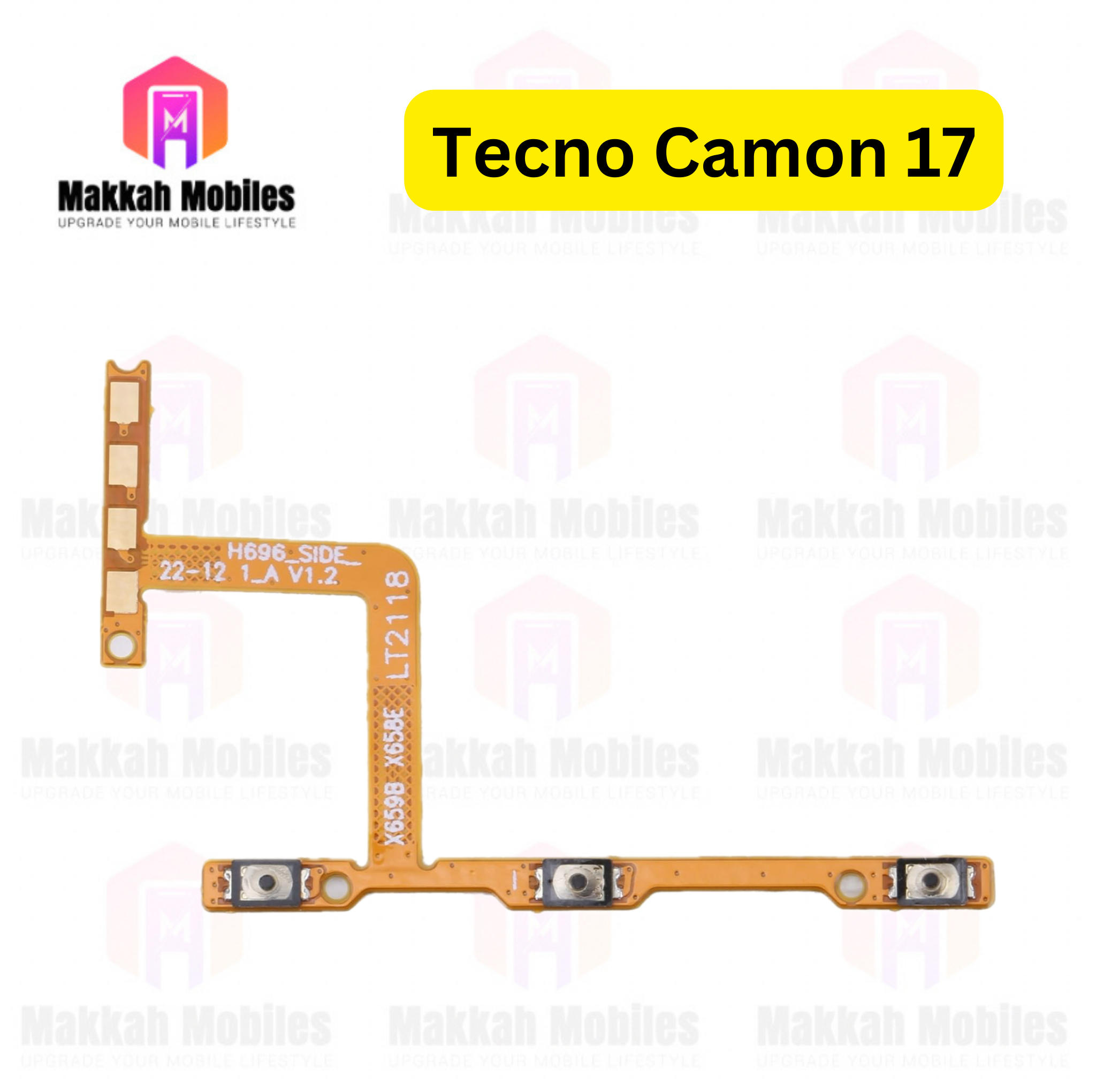 Tecno Camon 17 Power Button On Off Strip Volume Button Flex