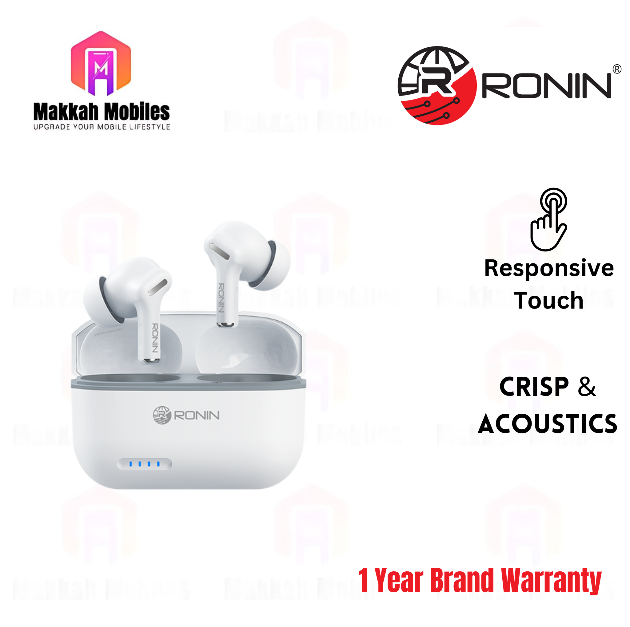 R-820 Ronin High Quality Bass Boosted Sound Bluetooth Earbuds