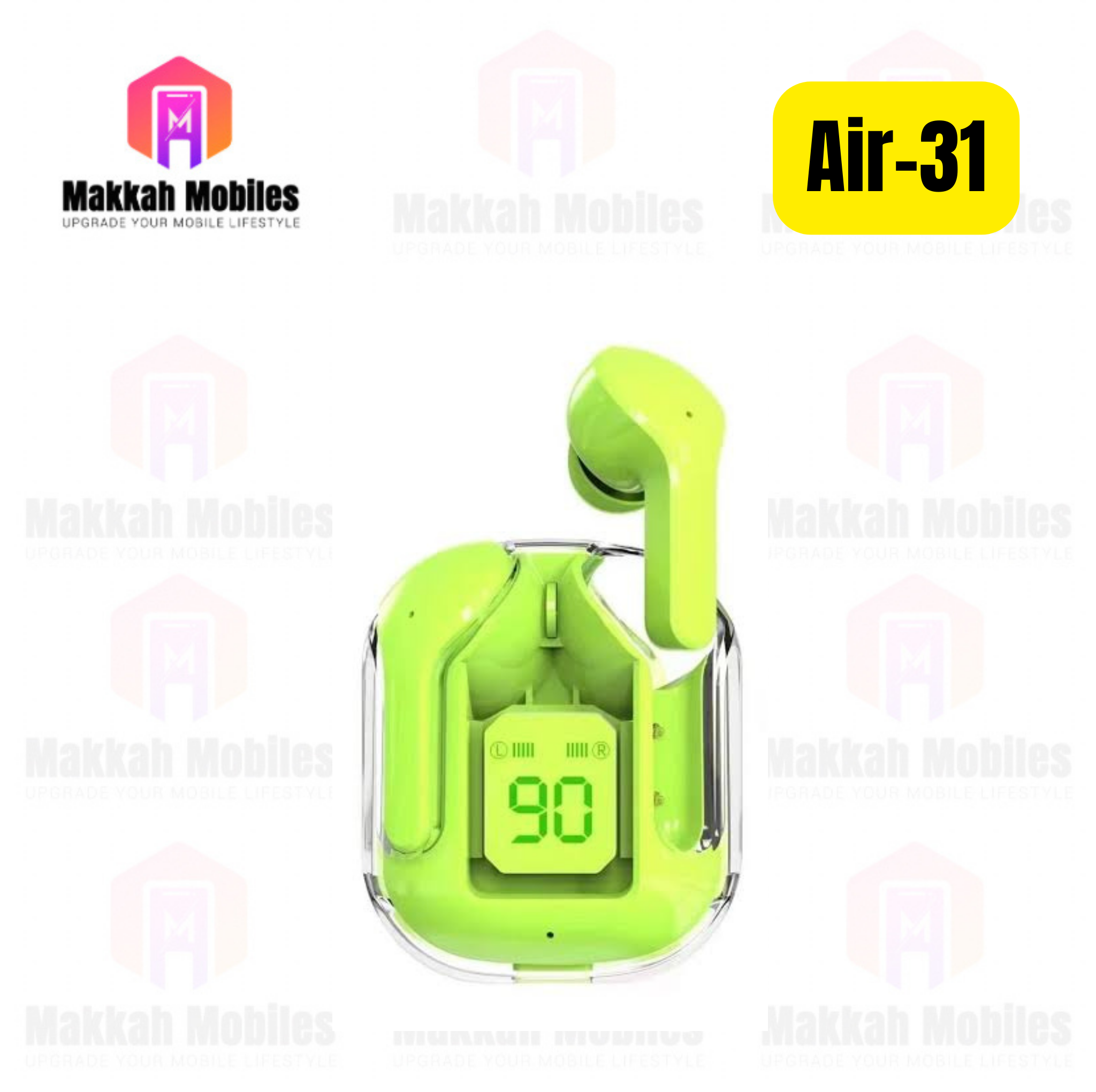 Air-31 Bluetooth Earbuds Crystal Case With Cover