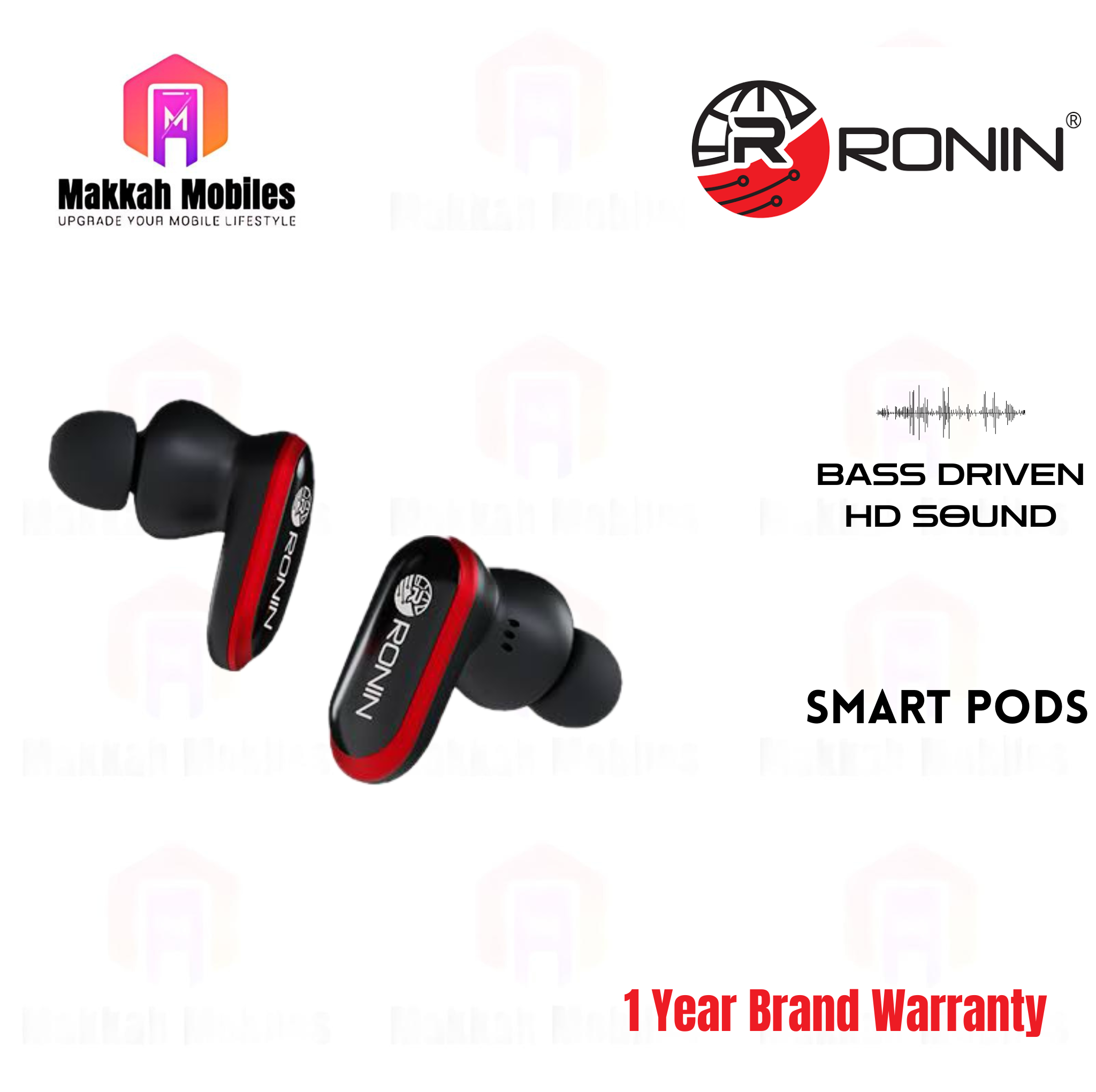 R-960 Ronin Smart Pods Powerful Stereo Sound Earpods