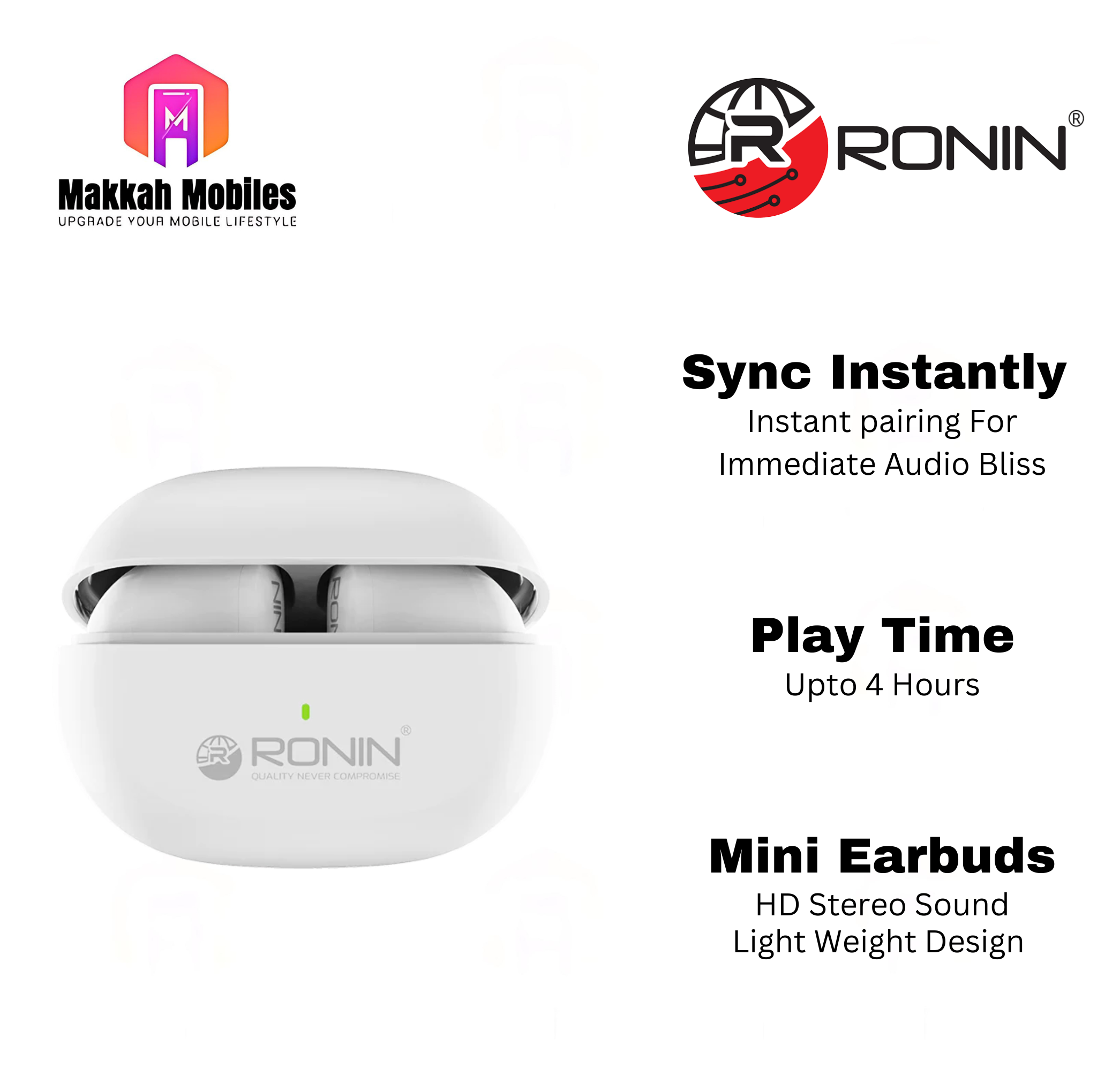 R-290 Ronin Mini TWS Stereo Earbuds